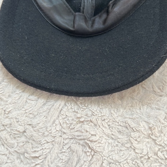 Vintage solid black wool blend baseball cap hat - Picture 15 of 16